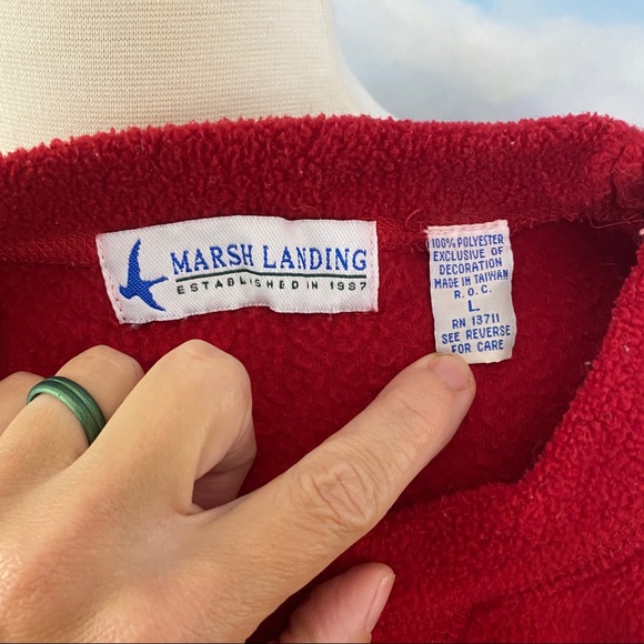 Marsh Landing Snowman Fleece Large - Picture 4 of 4